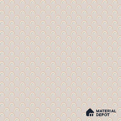 Pastel Pink Rainbow Charm Handmade Wallpaper
