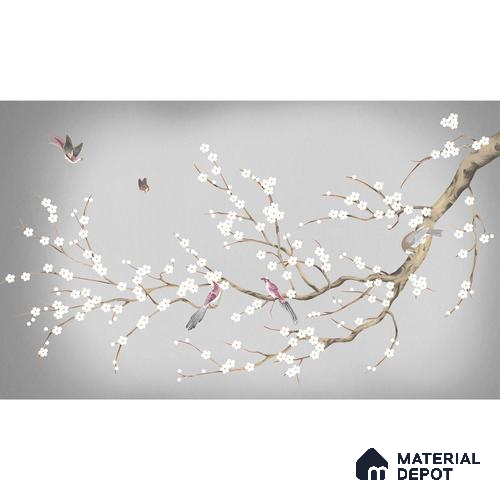 Plum Blossom Chinoiserie Style for Rooms Canvas (Customised Wallpaper)