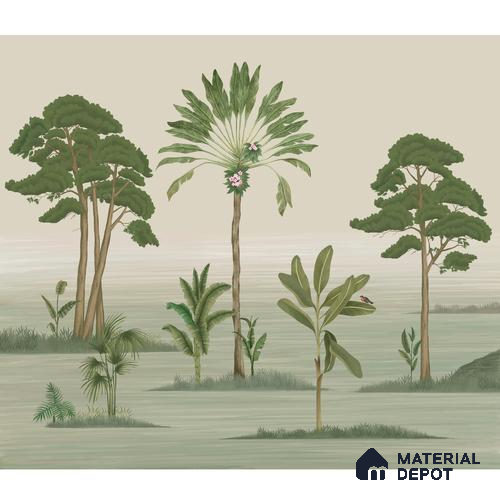 Prakriti Beautiful Trees Wallpaper Sukoon Series Canvas Nature Design (Customised Size Wallpaper)