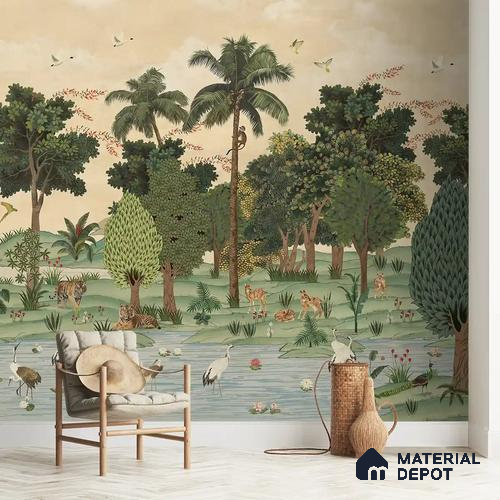 Ran Shringar Handmade Wallpaper, Creamish Beige