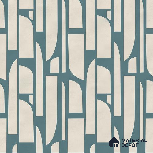 Rhythms Abstract Theme Modern Room , Teal Color Canvas (Customised Wallpaper)