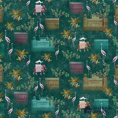 Royal Garden, an Indian Scenic Wallpaper Sukoon Series Canvas Nature Design (Customised Size Wallpaper)