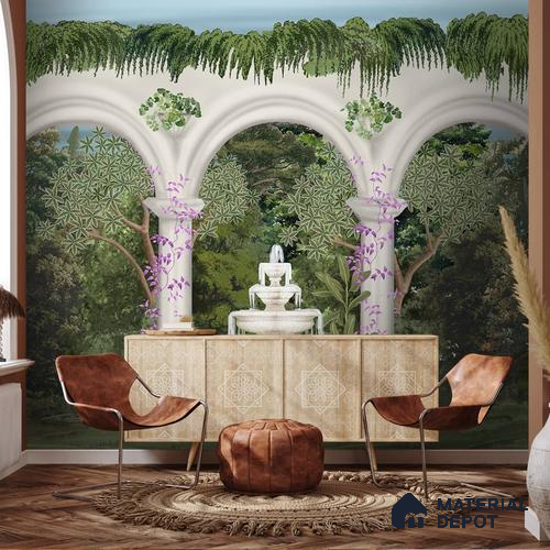 Saanjh, Foliage Theme Wallpaper for Walls Sukoon Series Handmade Patterned Design (Customised Size Wallpaper)
