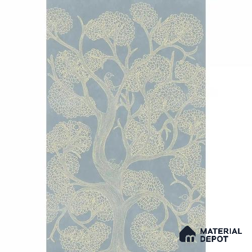 Suhani Indian Madhubani Art light Blue Handmade (Customised Wallpaper)