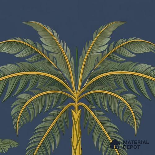 Surabhi Cows Pichwai Design Sandstone Wallpaper Blue Color (Customised Wallpaper)