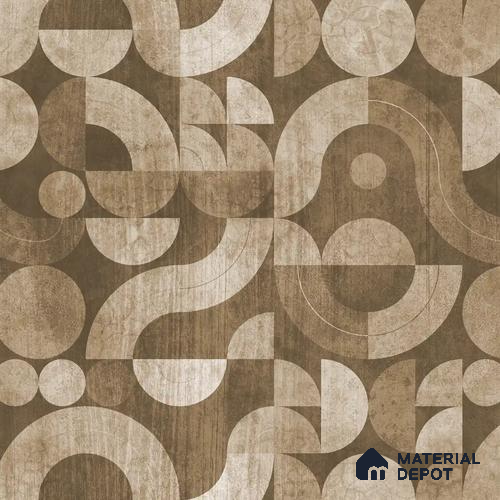 Sutra Sepia Abstract Geometric Pattern 10 Meter x 19.68 inches Canvas Wallpaper - 54 Sq. Ft. | Minimum 15% wastage during installation