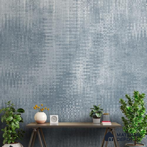 Textured Elements Harmony Wallpaper, Feather Blue Sukoon Series Handmade Abstract Design (Customised Size Wallpaper)