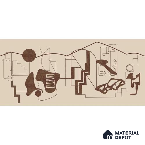Timeless Structures Brown Abstract Customised Soft Feel Wallpaper for Rooms