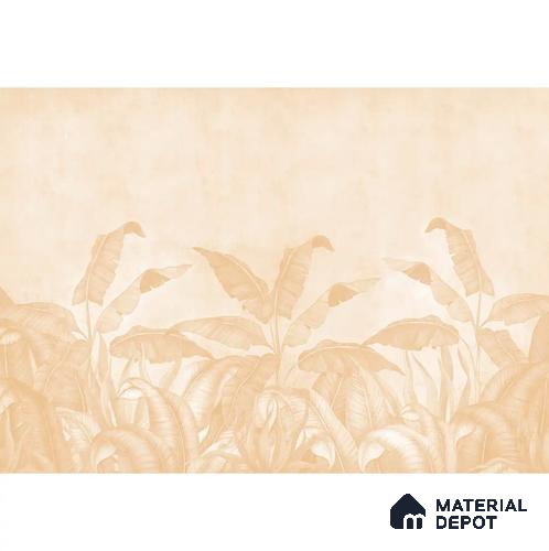 Tropical Forest, Digitally Painted Yellow Color Soft Feel (Customised Wallpaper)