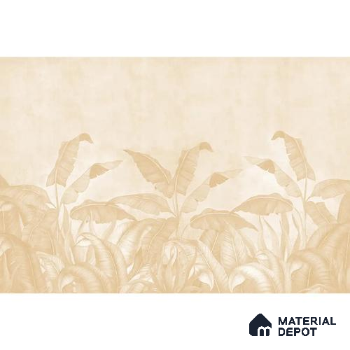 Tropical Forest, Digitally Painted Yellow Canvas (Customised Wallpaper)
