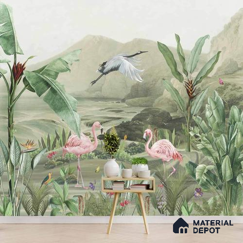 Tropical Jungle Themed Canvas (Customised Wallpaper)