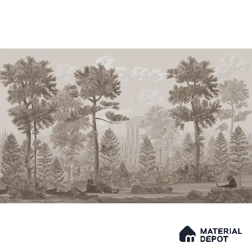 Twilight Haven Vintage European Style Sandstone Wallpaper Dusty Sepia Color (Customised Wallpaper)