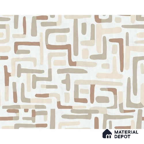 Urban Maze In Desert Sand Abstract Customised Handmade Wallpaper for Rooms