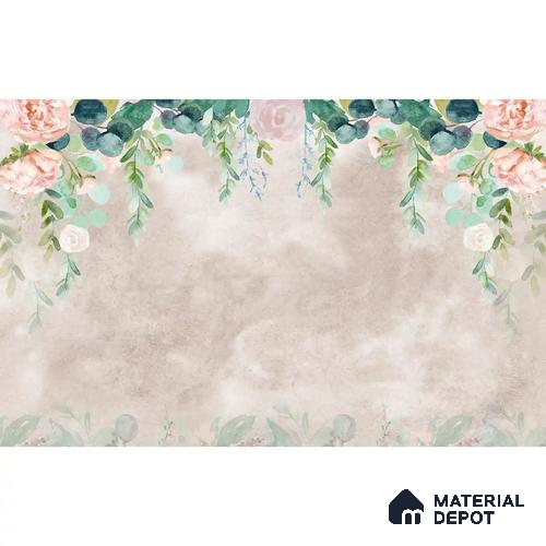 Water Color Look Hanging Floral for Bedrooms Pink Handmade (Customised Wallpaper)