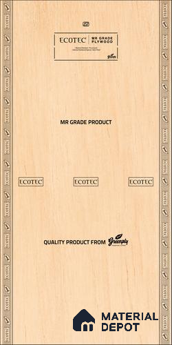 Green Ecotec MR Grade 8 ft x 4 ft Plywood - 18 mm (5 Years Warranty)