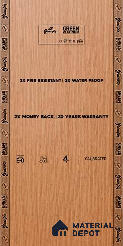 Green Platinum BWP Grade 8 ft x 4 ft Plywood - 19 mm (30 Years Warranty)