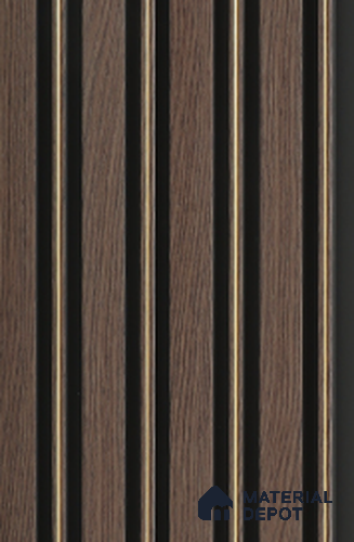 Multi Colour Wooden Louver 7203 9 ft x 5 inch Charcoal Panel - 12 mm | Suitable for Feature Wall, TV Unit & Living Room | Width is Subjected to 5% Variation