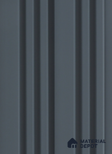 Green Plain Colour Louver 7304 9 ft x 5 inch Charcoal Panel - 12 mm | Suitable for Feature Wall, TV Unit & Living Room | Width is Subjected to 5% Variation