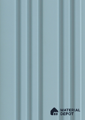 Blue Plain Colour Louver 7307 9 ft x 5 inch Charcoal Panel - 12 mm | Suitable for Feature Wall, TV Unit & Living Room | Width is Subjected to 5% Variation