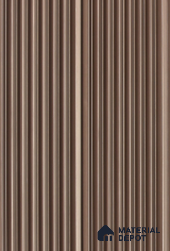 Brown Metallic Louver 7901 9 ft x 4.8 inch Charcoal Panel - 14 mm | Suitable for Feature Wall, TV Unit & Living Room | Width is Subjected to 5% Variation