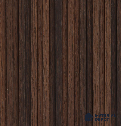 Brown Wooden Louver PN 05731 8 ft x 4.7 inch Solid Wood Panel - 12 mm | Suitable for Feature Wall, TV Unit & Living Room | Width is Subjected to 5% Variation