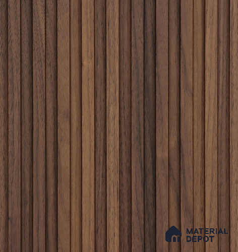 Brown Wooden Louver PN 05733 8 ft x 4.7 inch Solid Wood Panel - 12 mm | Suitable for Feature Wall, TV Unit & Living Room | Width is Subjected to 5% Variation