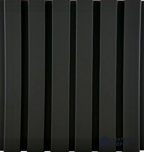Black Plain Colour Louver PN 05201 9 ft x 4.7 inch MDF Panel - 18 mm | Suitable for Feature Wall, TV Unit & Living Room | Width is Subjected to 5% Variation