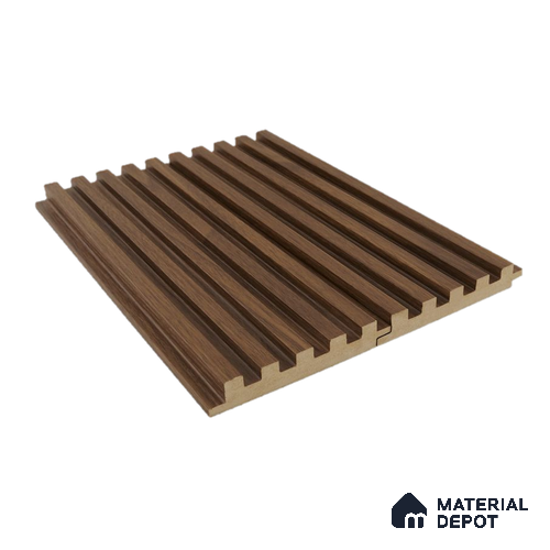 Brown Wooden Louver PN 00025 D 9 ft x 4.7 inch MDF Panel - 18 mm | Suitable for Feature Wall, TV Unit & Living Room | Width is Subjected to 5% Variation