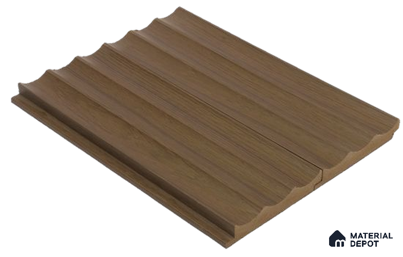 Brown Wooden Louver PN 00025 F 9 ft x 4.7 inch MDF Panel - 18 mm | Suitable for Feature Wall, TV Unit & Living Room | Width is Subjected to 5% Variation