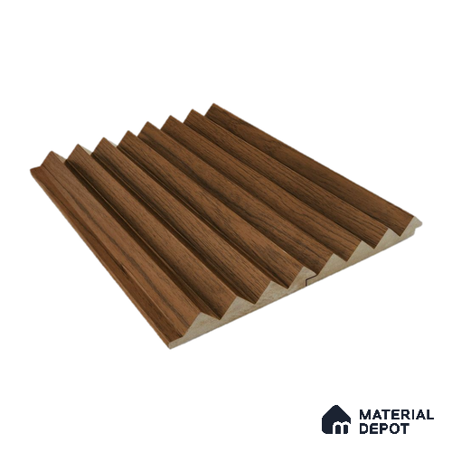 Brown Wooden Louver PN 00025 C 9 ft x 4.7 inch MDF Panel - 18 mm | Suitable for Feature Wall, TV Unit & Living Room | Width is Subjected to 5% Variation