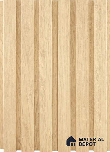 Beige Wooden Louver PN 00070 9 ft x 4.7 inch MDF Panel - 18 mm | Suitable for Feature Wall, TV Unit & Living Room | Width is Subjected to 5% Variation