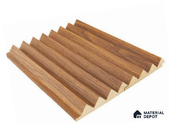 Brown Wooden Louver PN 00024 C 9 ft x 4.7 inch MDF Panel - 18 mm | Suitable for Feature Wall, TV Unit & Living Room | Width is Subjected to 5% Variation