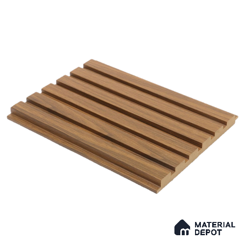 Brown Wooden Louver PN 00027 9 ft x 4.7 inch MDF Panel - 18 mm | Suitable for Feature Wall, TV Unit & Living Room | Width is Subjected to 5% Variation