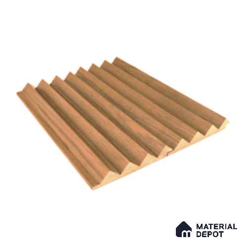 Brown Wooden Louver PN 00026 C 9 ft x 4.7 inch MDF Panel - 18 mm | Suitable for Feature Wall, TV Unit & Living Room | Width is Subjected to 5% Variation