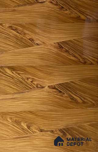 Afromosia Q/C Crown Crotch 2440x1220 mm Silicon Natural Veneer - 3.7 mm