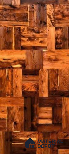 Button Wood Cluster 8 ft x 4 ft Texture Finish Box Veneers - 3.7 mm