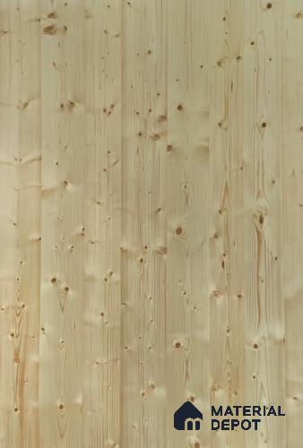 Knotty Pine 2440x1220 mm Silicon Natural Veneer - 3.7 mm