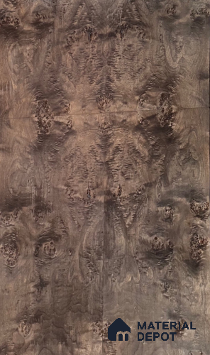 Metalic Mappa Burls Black 2440x1220 mm Silicon Natural Veneer - 3.7 mm