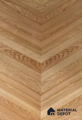 Oak Center Joint 2440x1220 mm Silicon Natural Veneer - 3.7 mm