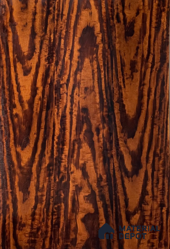 Smoked Tiger Wood 2440x1220 mm Silicon Natural Veneer - 3.7 mm