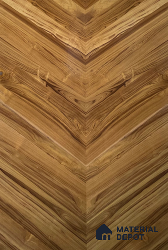 Teak Center Joint (Centre Design) 2440x1220 mm Silicon Natural Veneer - 3.7 mm