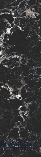 Marble Large Format Slab TL 11941 Imperial Noir 10 ft x 3 ft Black Colour Body High Gloss Finish | 2 Random Faces - 15 mm | Suitable for Counter Top, Table Top & Window Frame