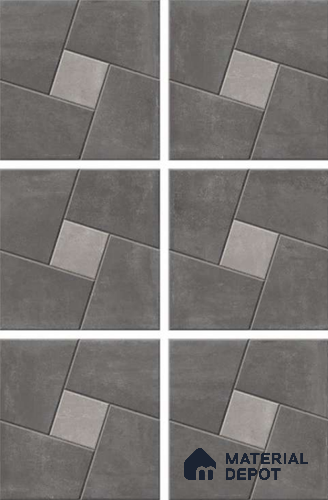 Stone Look Tile TL 11553 Delfos Nero 16 x 16 inch Matte Vitrified Tile - 12 mm