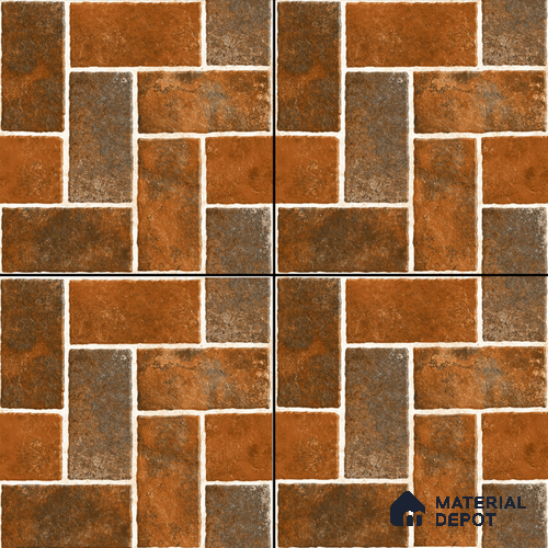 Brick Look Tile TL 11618 Brick Cotto 16 x 16 inch Matte Vitrified Tile - 12 mm