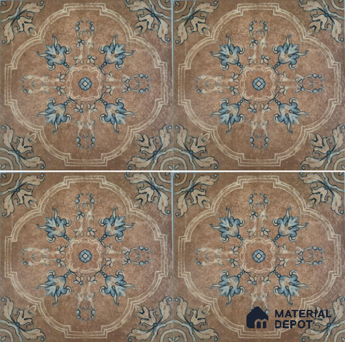 Moroccan Look Tile TL 11632 Merlin Choco Decore 16 x 16 inch Matte Vitrified Tile - 12 mm