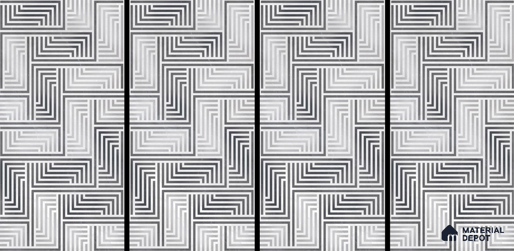 Patterned Look Tile TL 11602 GS GL 2003 HL 4 ft x 2 ft Glossy Vitrified Tile - 9 mm