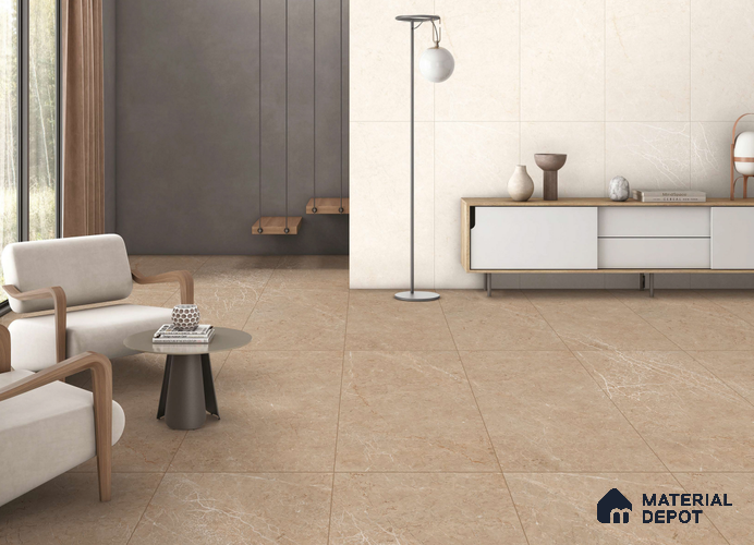 Marble Look Tile TL 11578 CR Celino Beige 4 ft x 2 ft Carving Matte Vitrified Tile - 9 mm