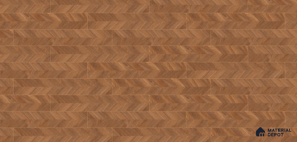 Wood Look Tile TL 11593 Benito Wood Brown 4 ft x 8 inch Carving Matte Vitrified Tile - 9 mm