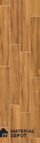 Wood Look Tile TL 11598 Mohagney Wood Honey 4 ft x 8 inch Matte Vitrified Tile - 9 mm