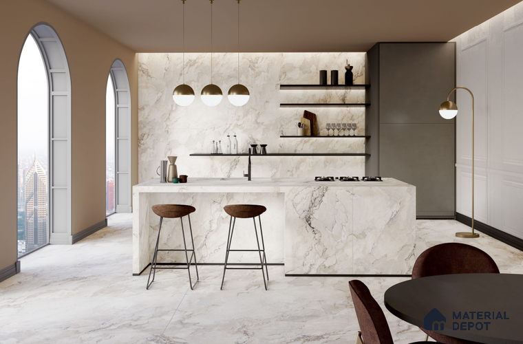 TL 11576 Endless Limer Grey 6 ft x 4 ft Carving Matte Vitrified Tile - 10 mm | Adhesive and Spacers Must be Used During Installation